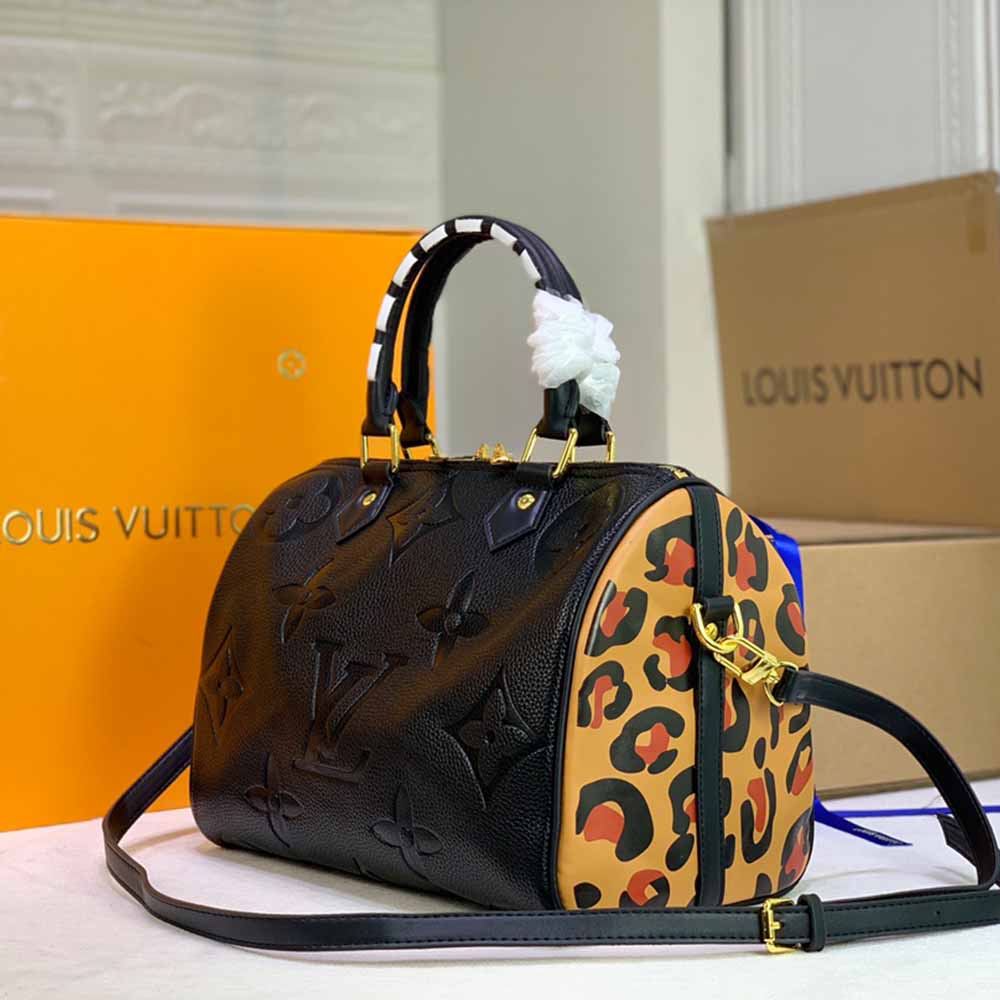 Replica Louis Vuitton Leopard Speedy Bandouliere 30/ Embossed