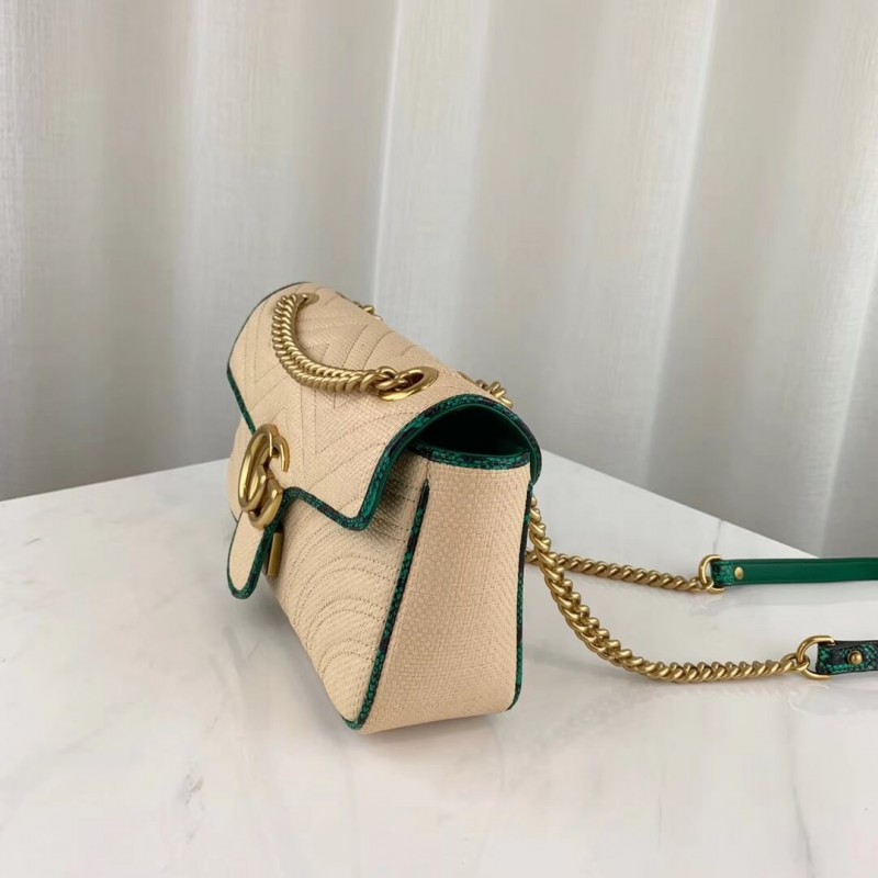 Replica Gucci Online Exclusive Gg Marmont Raffia Small Shoulder Bag 443497