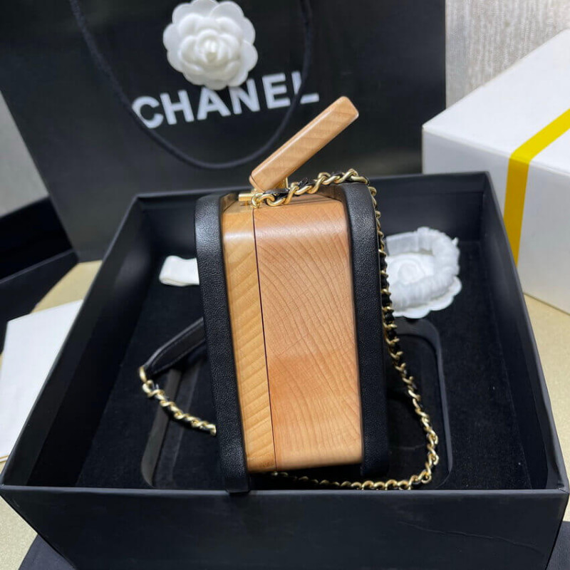 Replica Chanel Vanity Case Beech Wood As2926 Beige Black