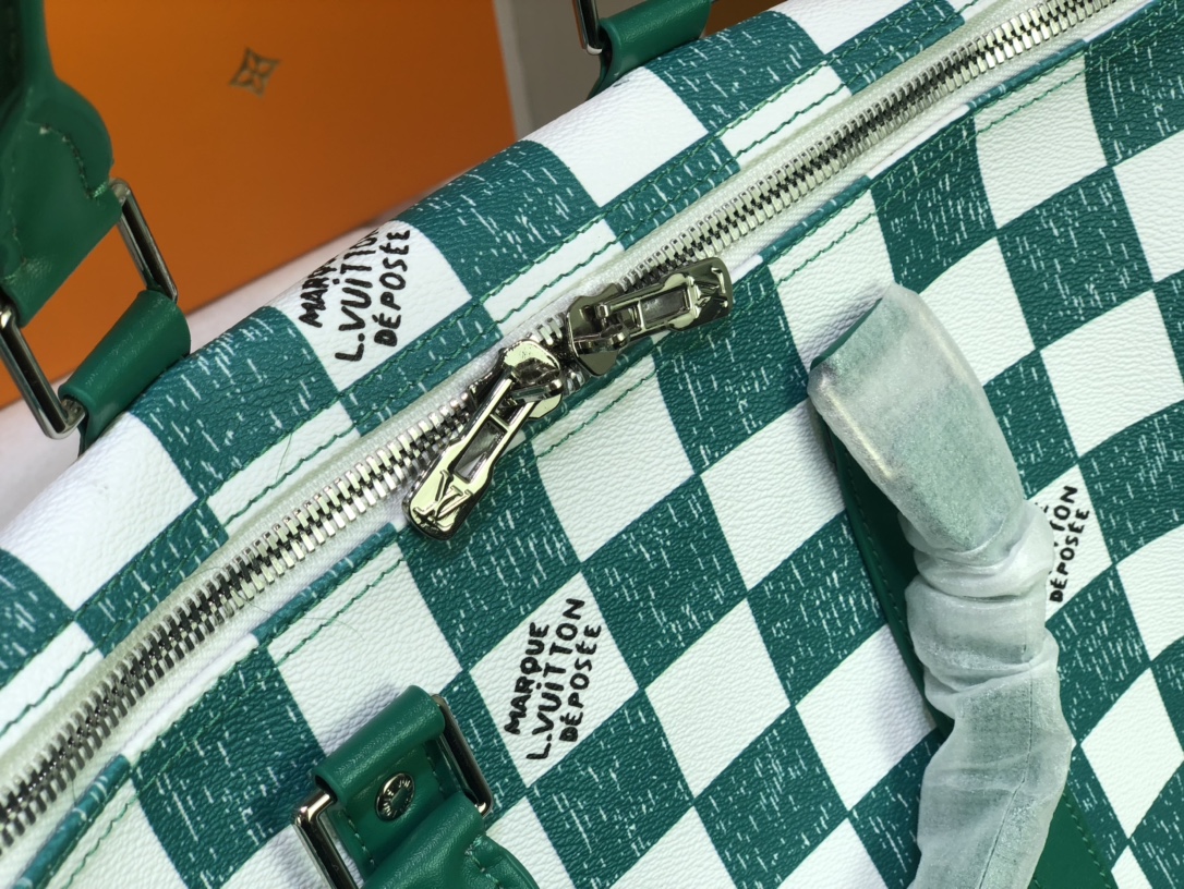 Replica Louis Vuitton Keepall Bandouliere 45 Green/Black