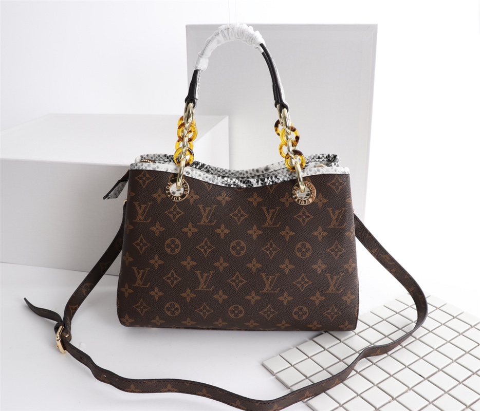 Replica Louis Vuitton Classic Monogram Handle Bag With Strap