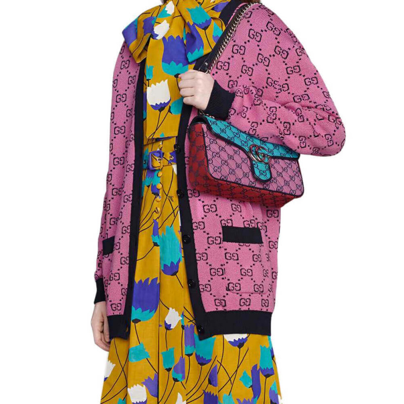 Replica Gucci Gg Marmont Multicolour Small Shoulder Bag 443497