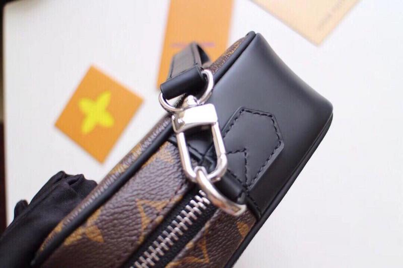 Replica Louis Vuitton Kasai Clutch Black/Brown