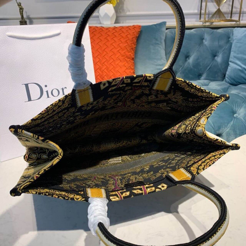 Replica Christian Dior Animals Monkey Embroidered Book Tote M1286 Brown