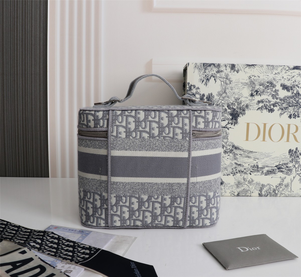 Replica Dior Travel Vanity Case Navy/Gray