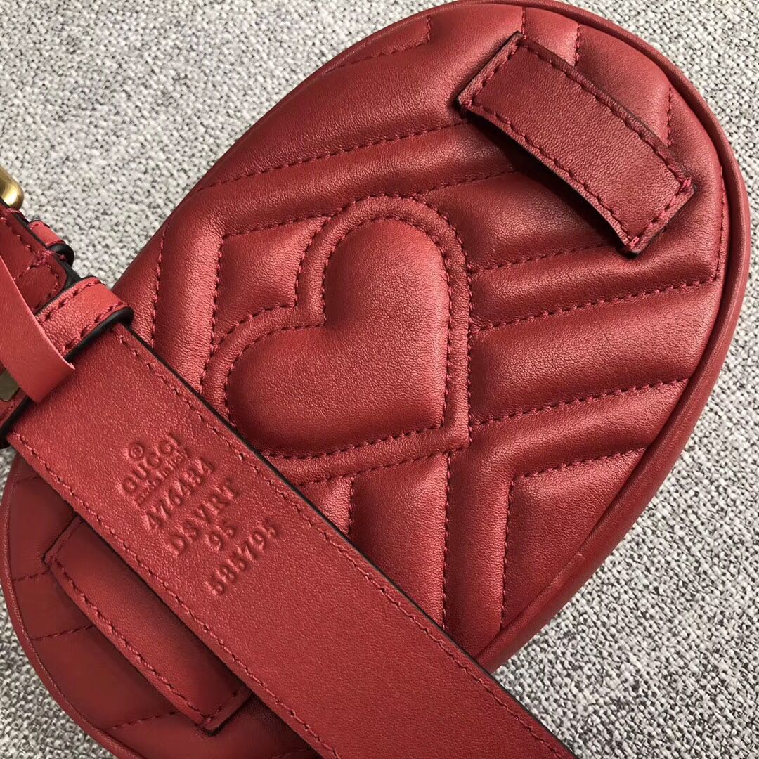 Replica Gucci Marmont Matelasse Leather Belt Bag