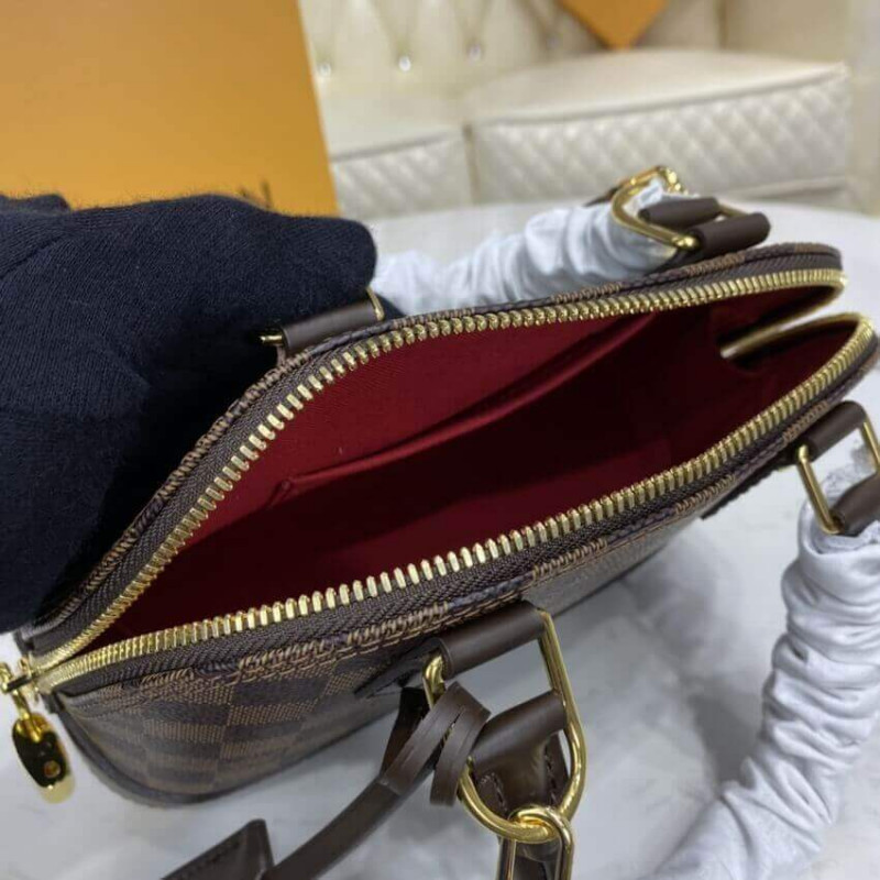 Replica Louis Vuitton Damier Ebene Canvas Alma Bb N41221