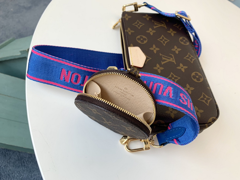 Replica Louis Vuitton Multi Pochette Accessoires-M44813 Green/Pink/Blue