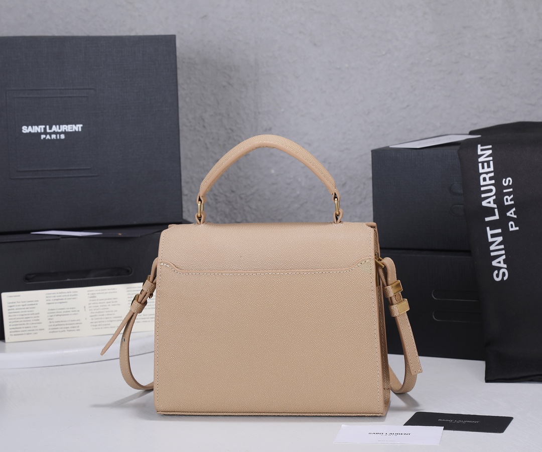 Replica Ysl Cassandra Grain De Poudre Leather Mini Top Handle Bag