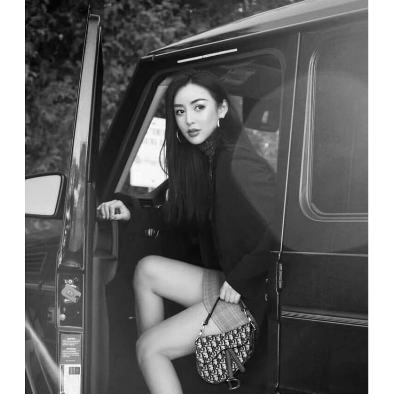 Replica Dior Mini Saddle Bag Blue Oblique Jacquard M0447