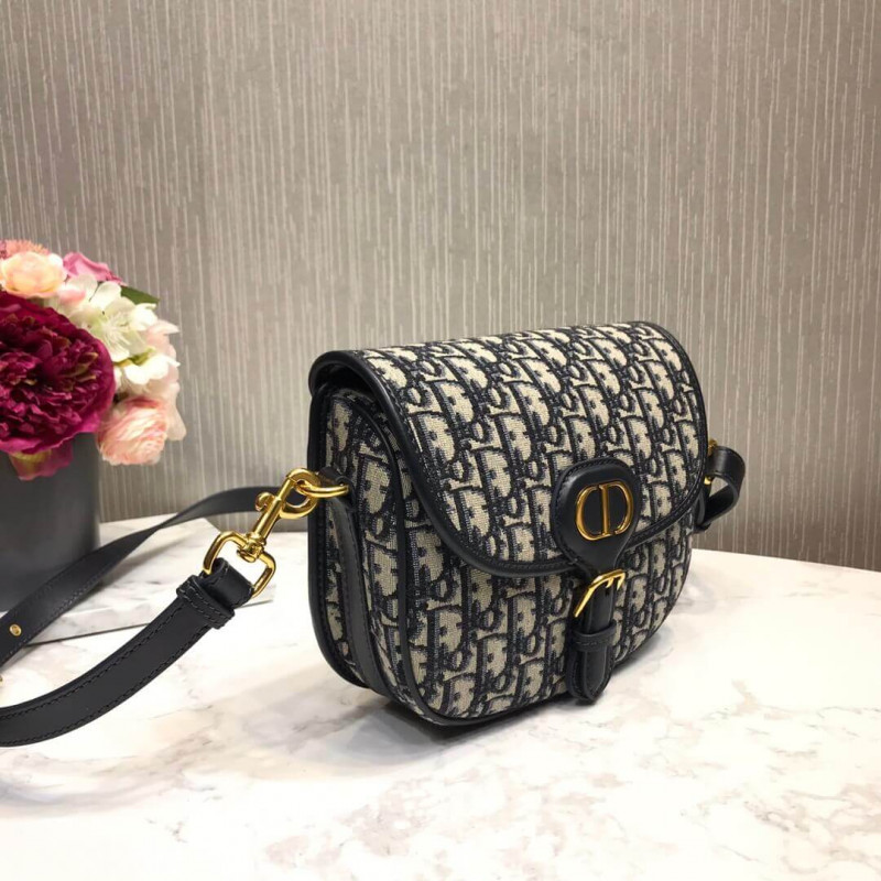 Replica Christian Dior Medium Dior Bobby Bag In Oblique Jacquard M9319