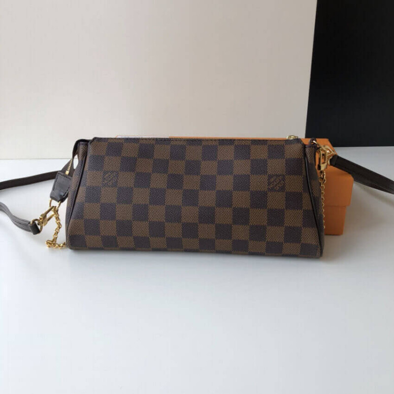 Replica Louis Vuitton Damier Ebene Canvas Eva Clutch N55213