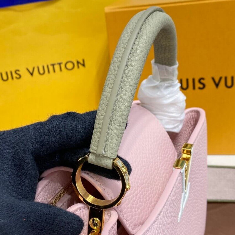Replica Louis Vuitton Capucines Bb M59061 Rose/Beige
