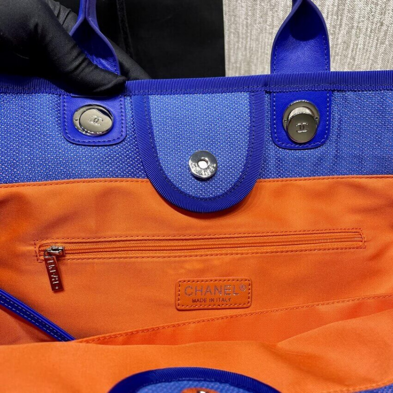 Replica Chanel 21S Deauville Blue Orange Large Shopping Bag A66941