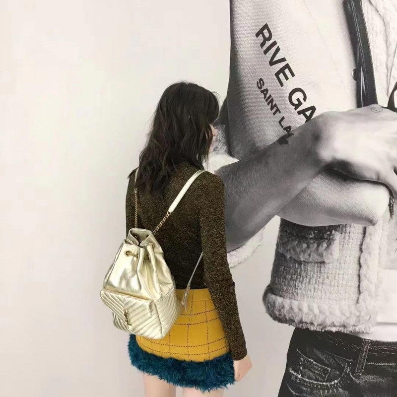 Replica Ysl Saint Laurent Joe Backpack 672609 In Champagne Gold Lambskin