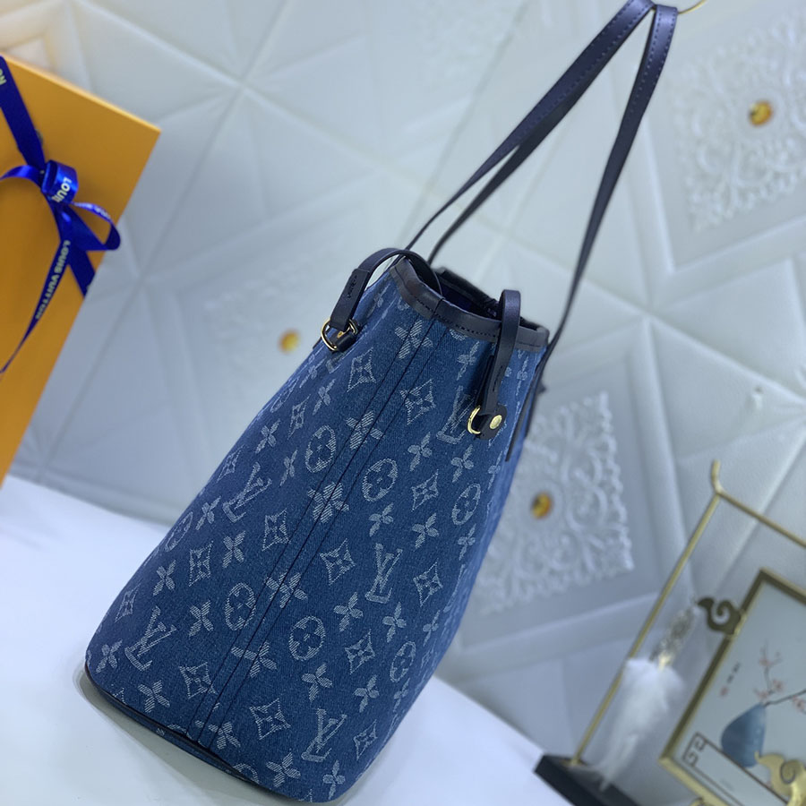 Replica Louis Vuitton Denim Materials Neverfull Mm