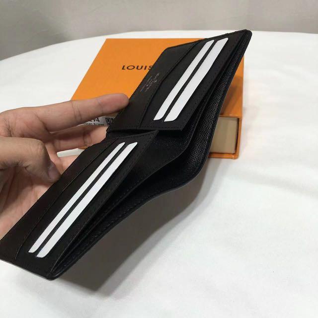 Replica Louis Vuitton Monogram Eclipse Canvas Slender Wallet Black M62294