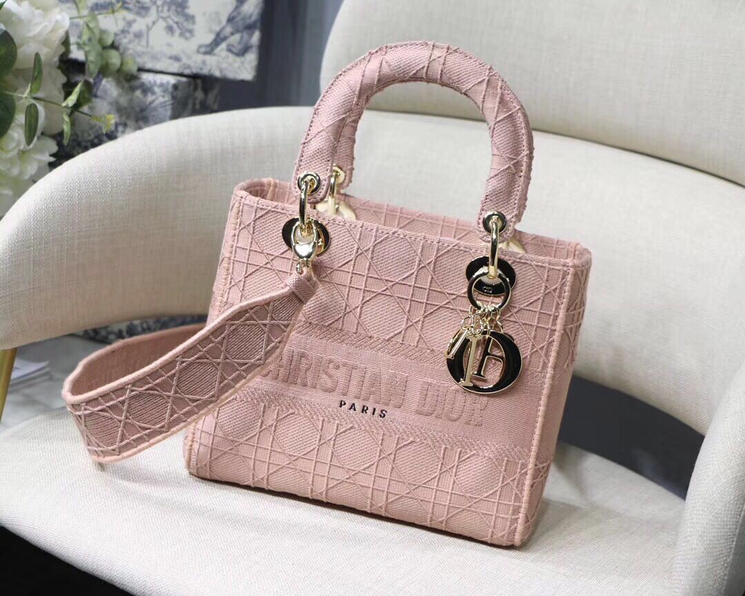Replica Dior Medium Lady D-Lite Bag M0565/Embroidered Logo