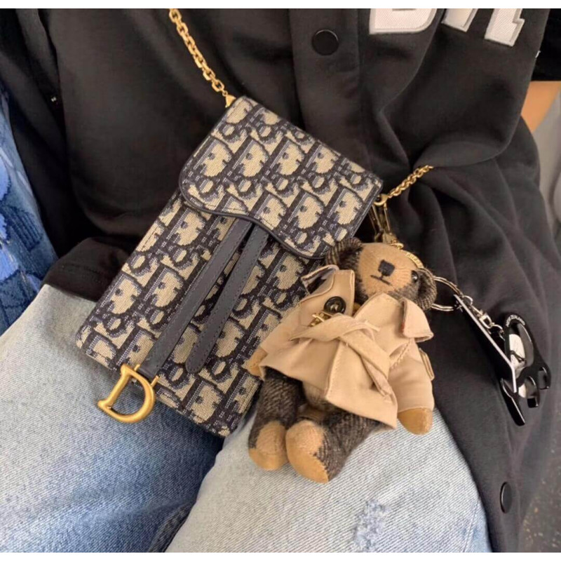 Replica Christian Dior Oblique Saddle Chain For Phone M019