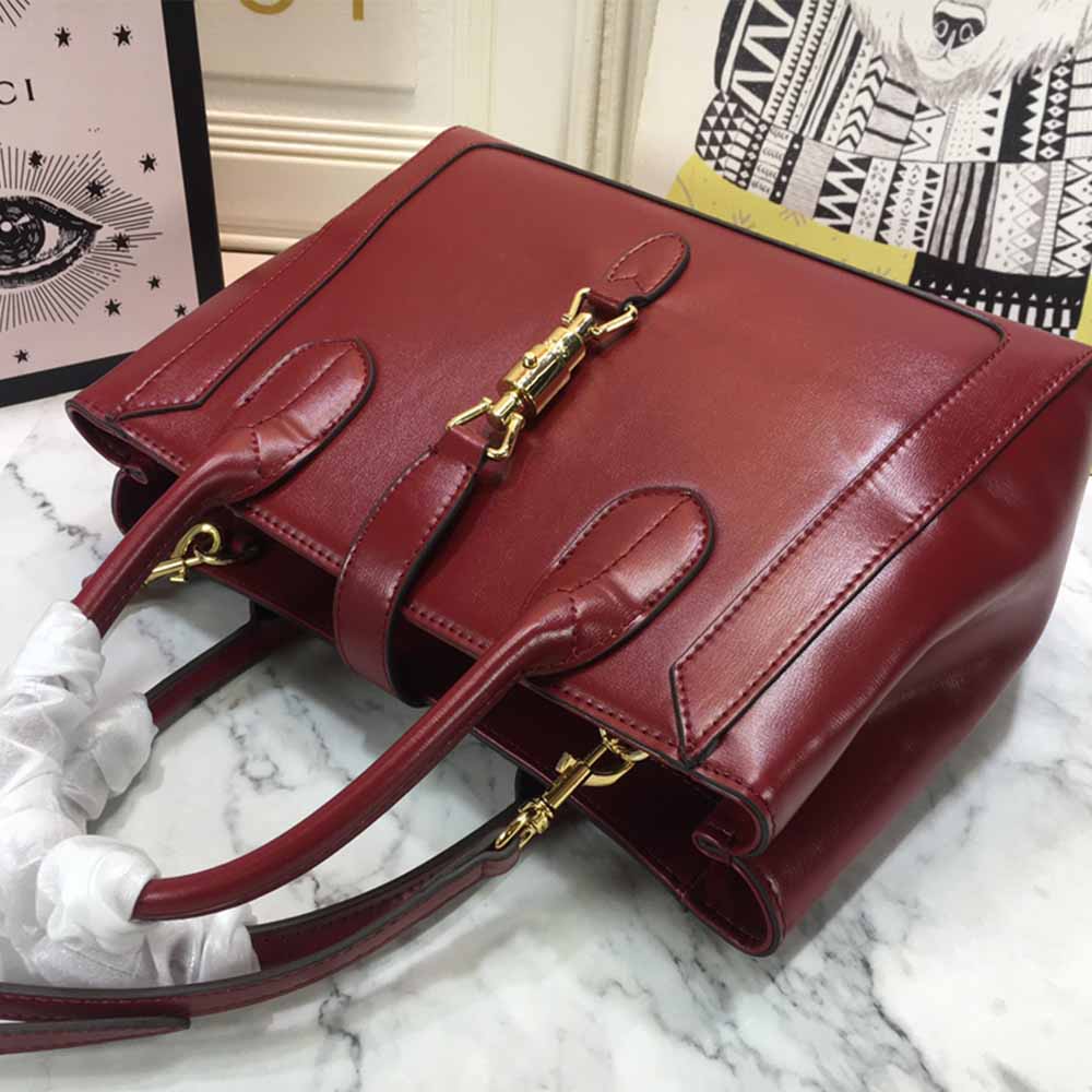 Replica Gucci Jackie 1961 Large Tote Bag 649015 Red/Black/Grey