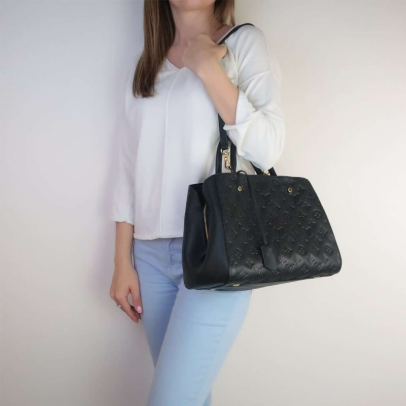 Replica Louis Vuitton Monogram Empreinte Leather Montaigne Mm M41048