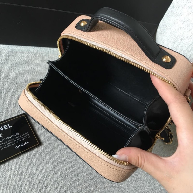 Replica Chanel Quilted Caviar Small Vanity Case A93342