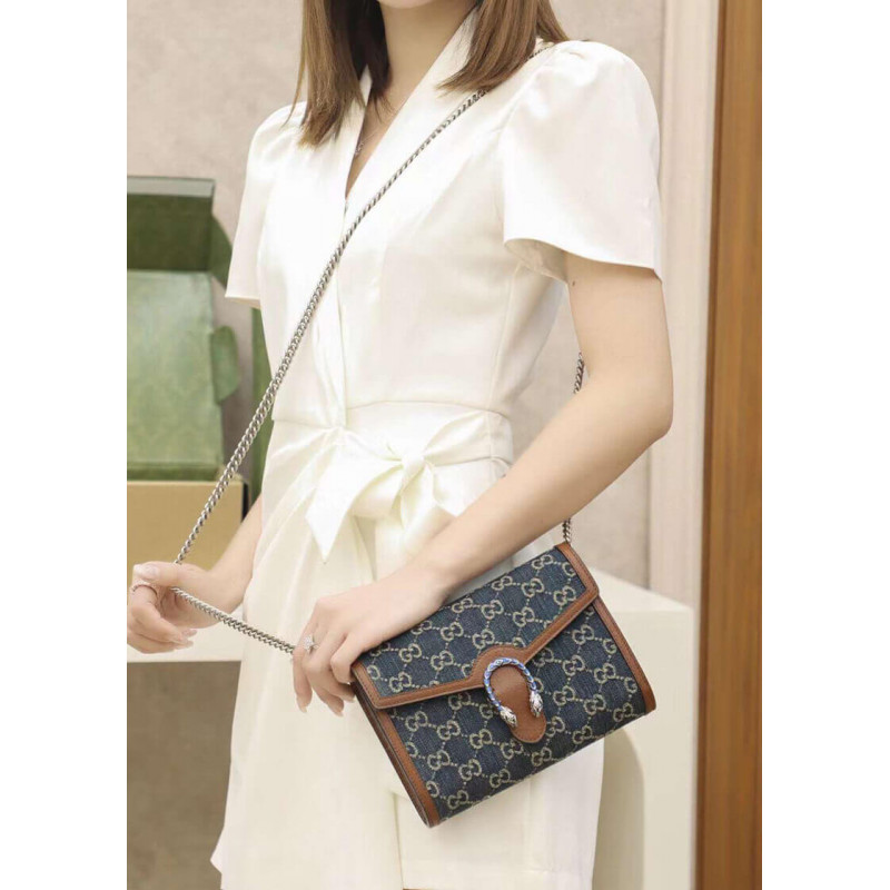 Replica Gucci Denim Dionysus Mini Chain Bag 401231