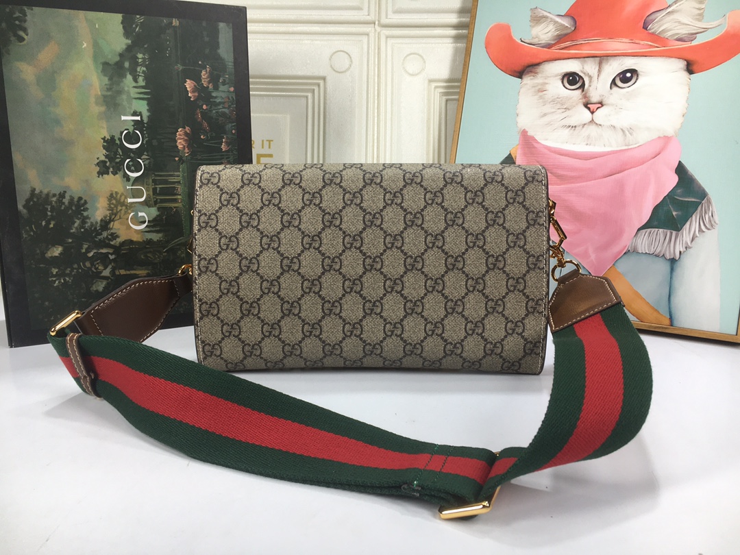 Replica Gucci Double G Horsebit 1955 Small Bag- Beige