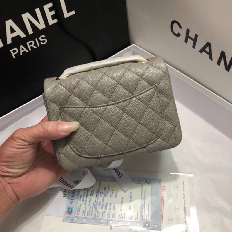 Replica Chanel Caviar Leathe 17Cm Classic Flap Bag 1115
