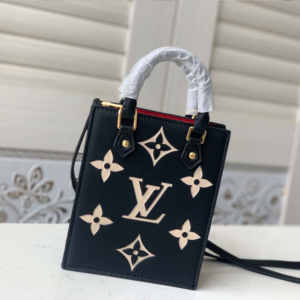 Replica Louis Vuitton Petit Sac Plat M57937 Black/Beige/Brown
