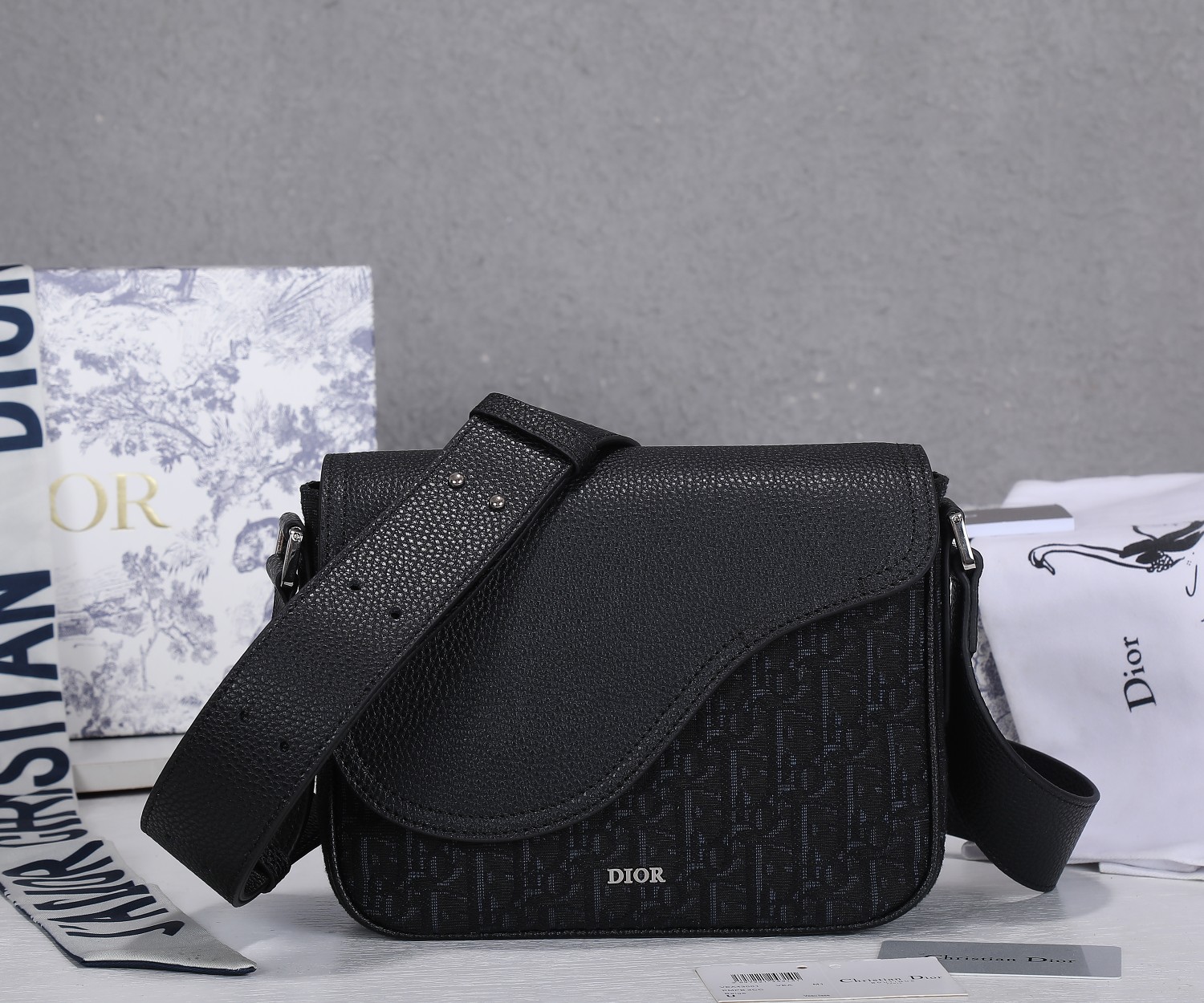 Replica Dior Aaa-Oblique Mini Saddle Messenger Bag