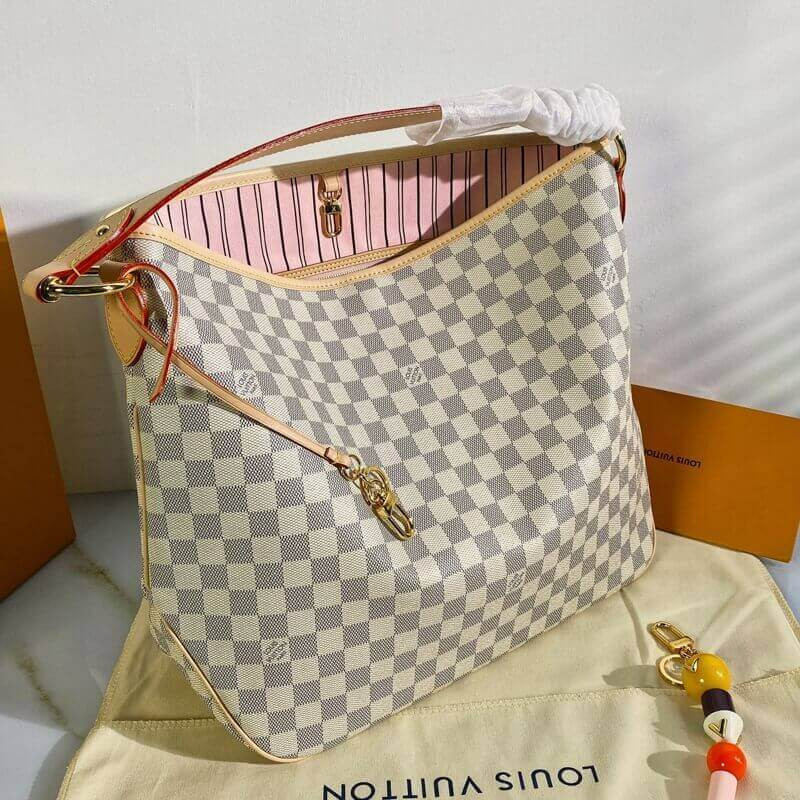 Replica Louis Vuitton Damier Azur Canvas Delightful Mm N41448