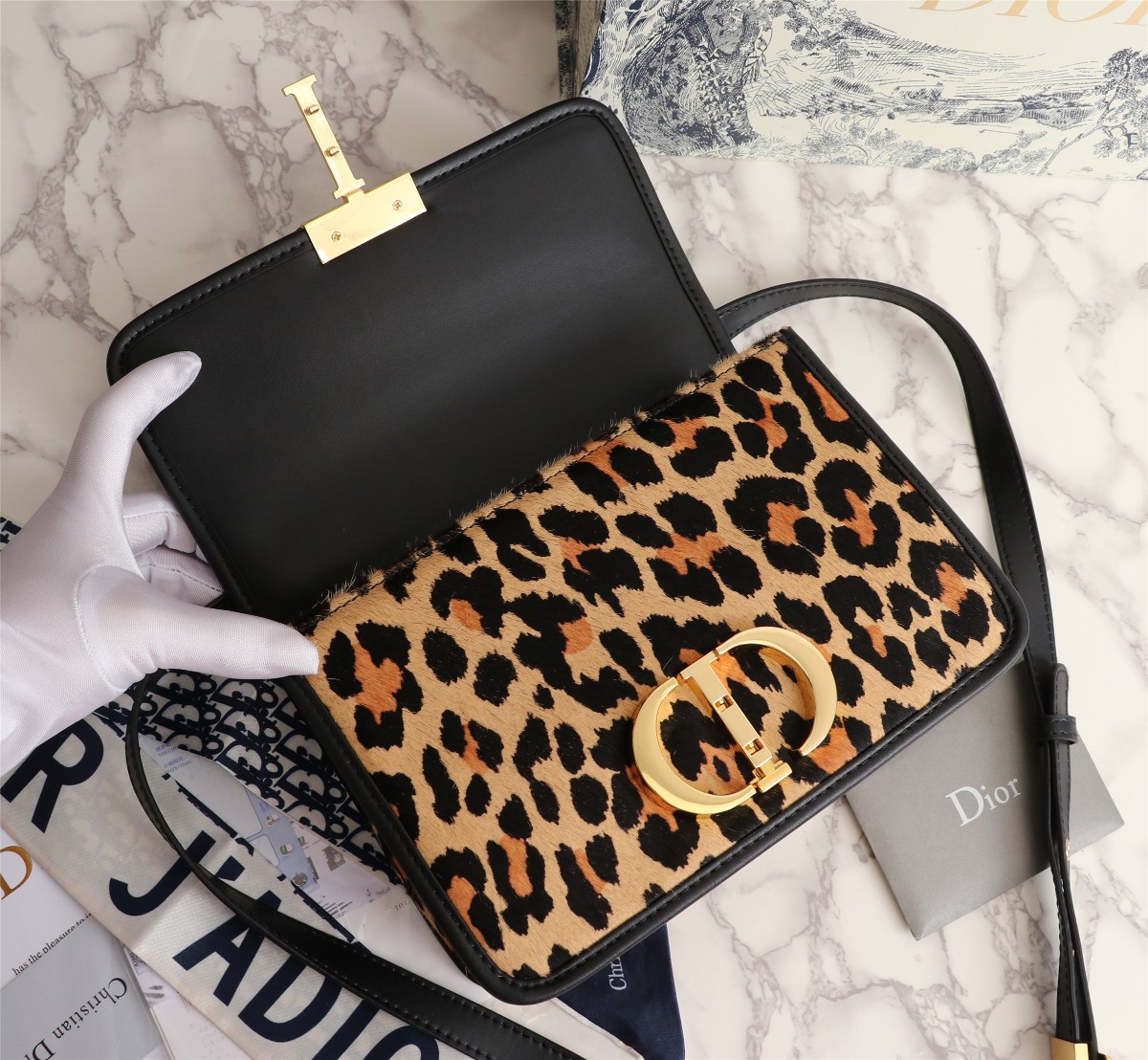 Replica Dior Aaa-Leopard 30 Montaigne Bag