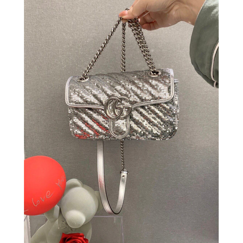 Replica Gucci Gg Marmont Small Sequin Shoulder Bag 443497