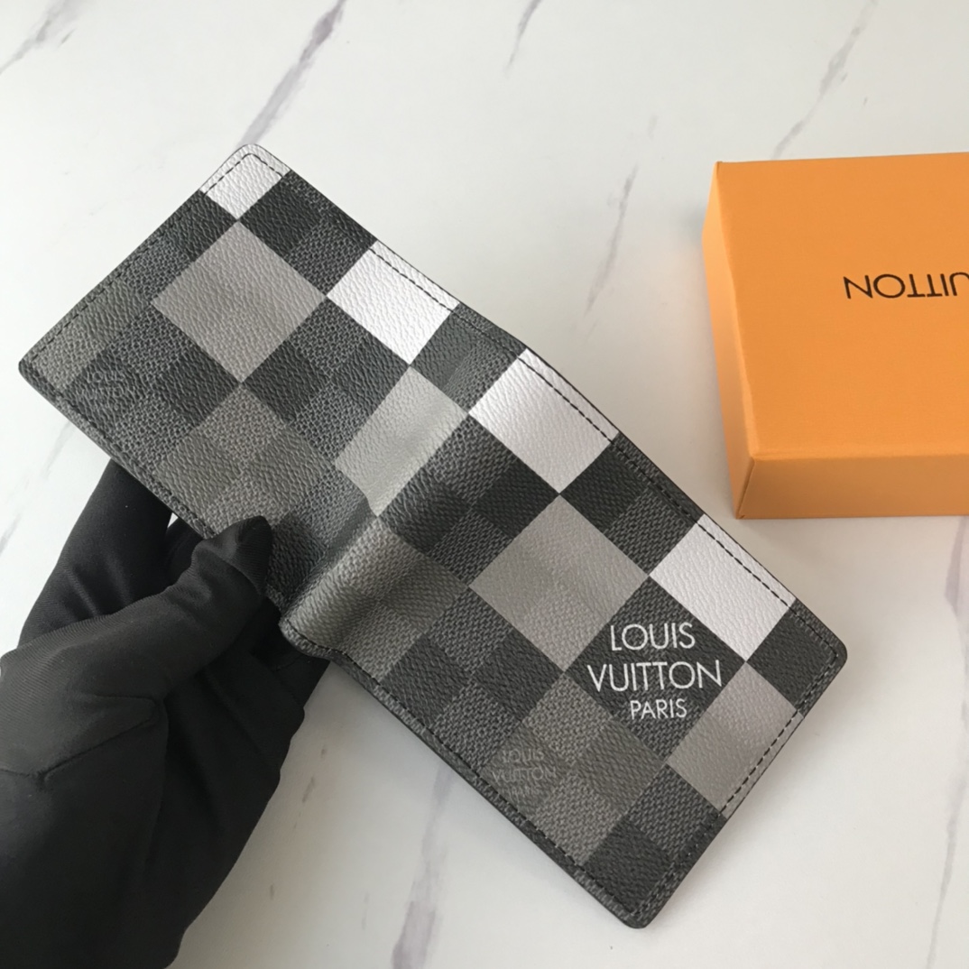 Replica Louis Vuitton Multiple Wallet N40414 White/Blue/Orange