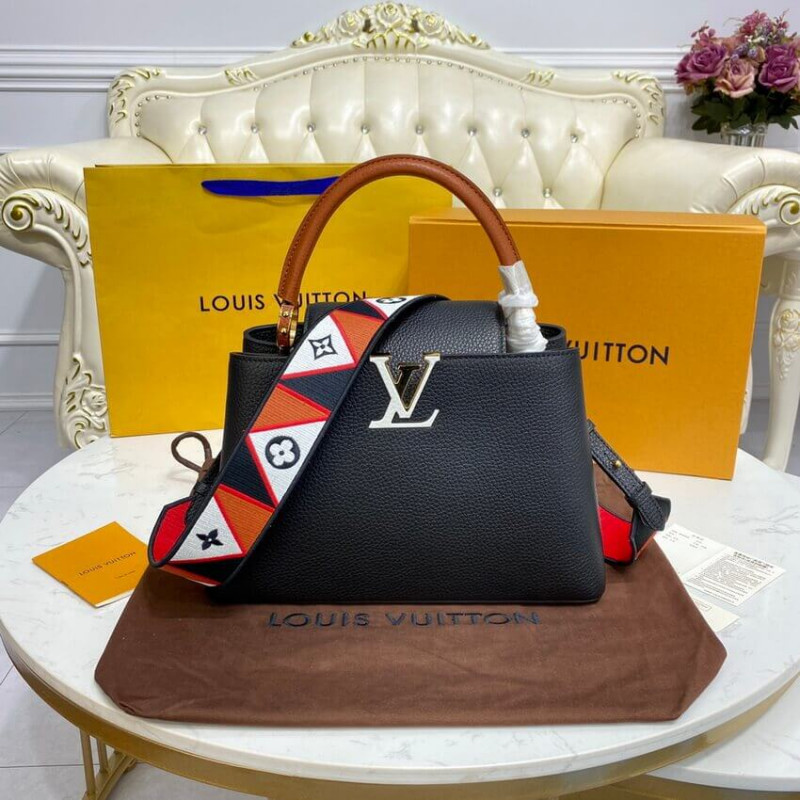 Replica Louis Vuitton Capucines Mm M59020 Noir/Rouge