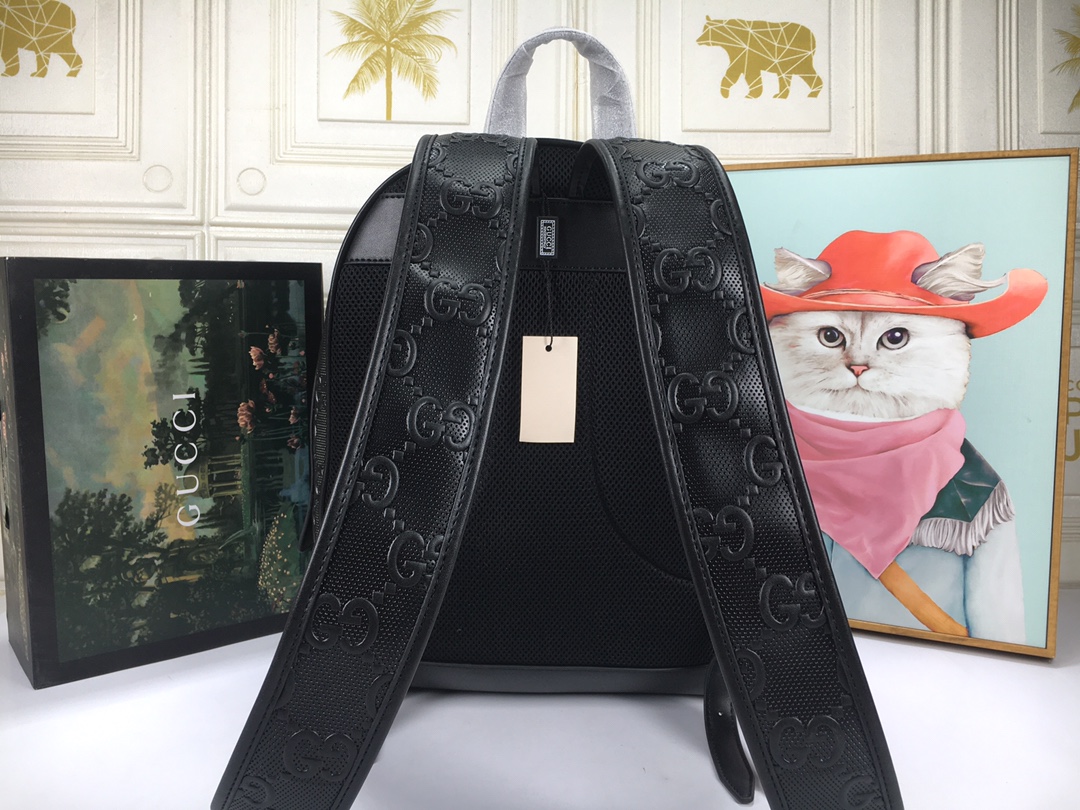 Replica Gucci Double G Embossed Backpack