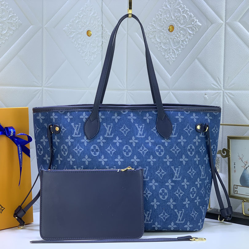 Replica Louis Vuitton Denim Materials Neverfull Mm