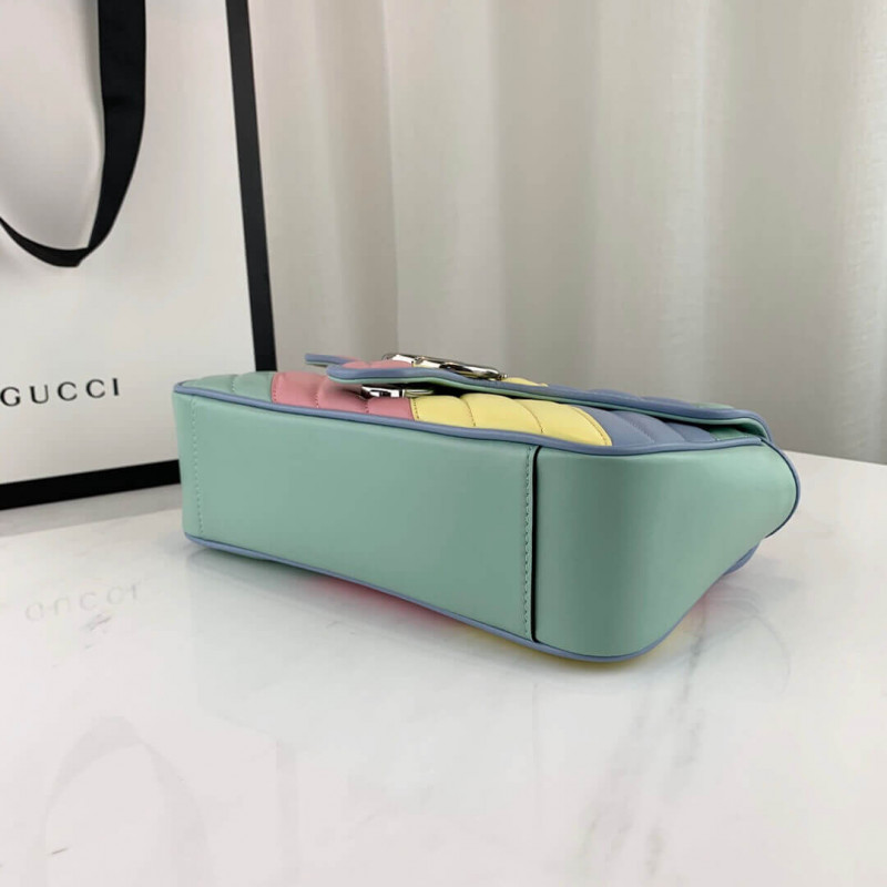 Replica Gucci Gg Marmont Small Shoulder Bag In Pastel And Rainbow 443497
