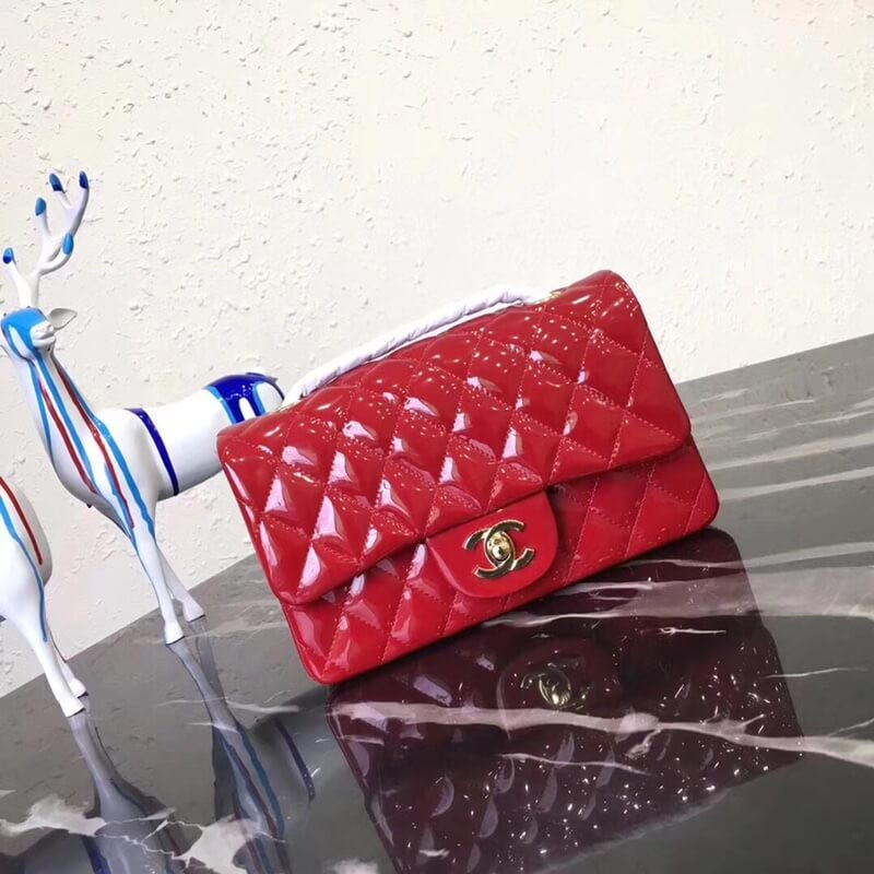 Replica Chanel Pantent Leather 20Cm Classic Flap Bag 1116