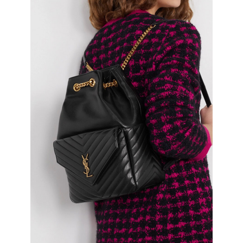 Replica Ysl Saint Laurent Joe Backpack 672609 In Black Lambskin