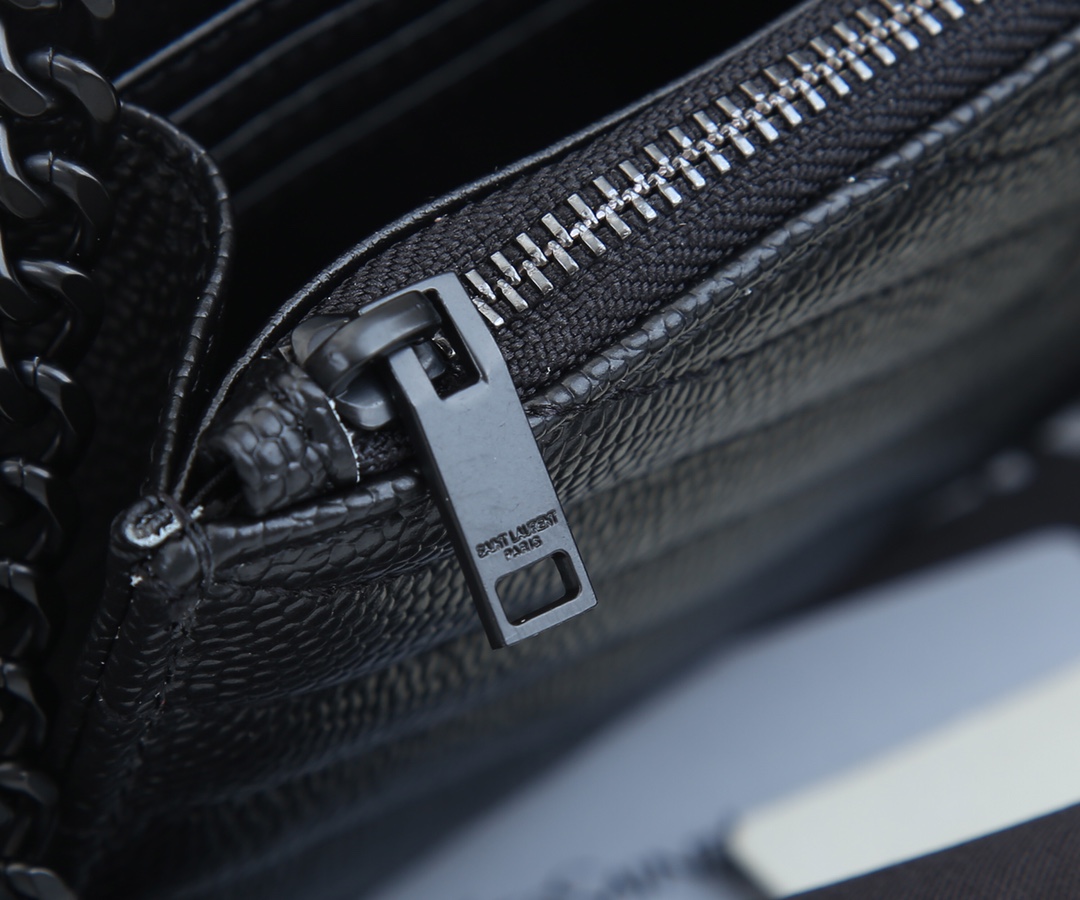 Replica Ysl Envelope Chain Wallet In Grain De Poudre Embossed Leather 1888