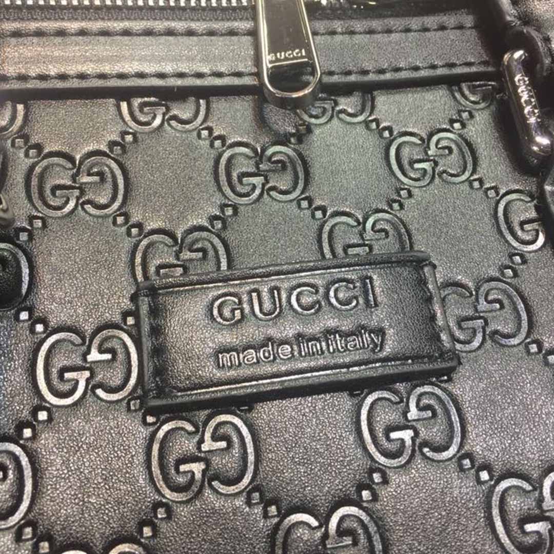 Replica Gucci Aaa-Double G Embossed Duffle Bag 625768 Black/Red