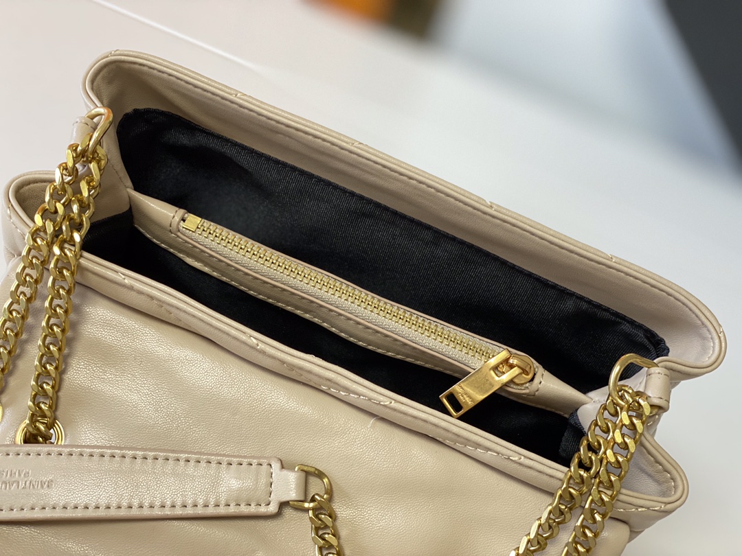 Replica Ysl Loulou Small Bag In Matelasse  Y  Leather- Black/Beige/Red