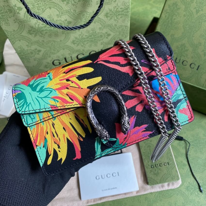 Replica Gucci Dionysus Ken Scott Print Super Mini Bag 476432 Black