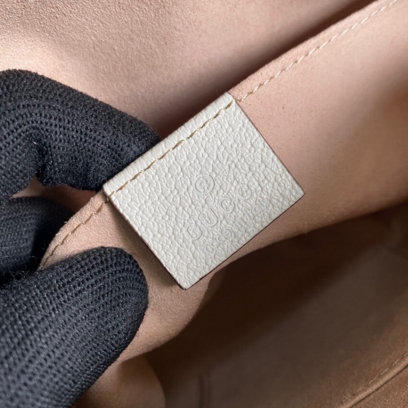 Replica Gucci Ophidia Gg Small Shoulder Bag In White Gg Canvas