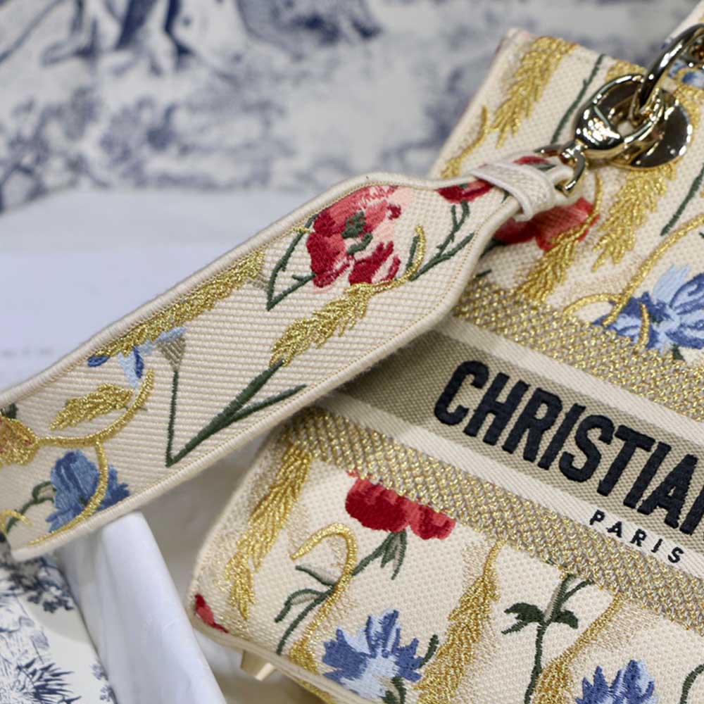 Replica Dior Aaa-Flowers Medium Lady D-Lite Bag M0565/Embroidery