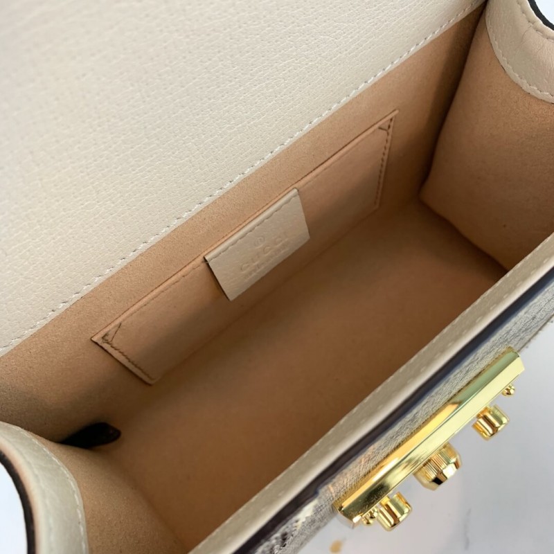 Replica Gucci Padlock Snakeskin Small Shoulder Bag 432182 White