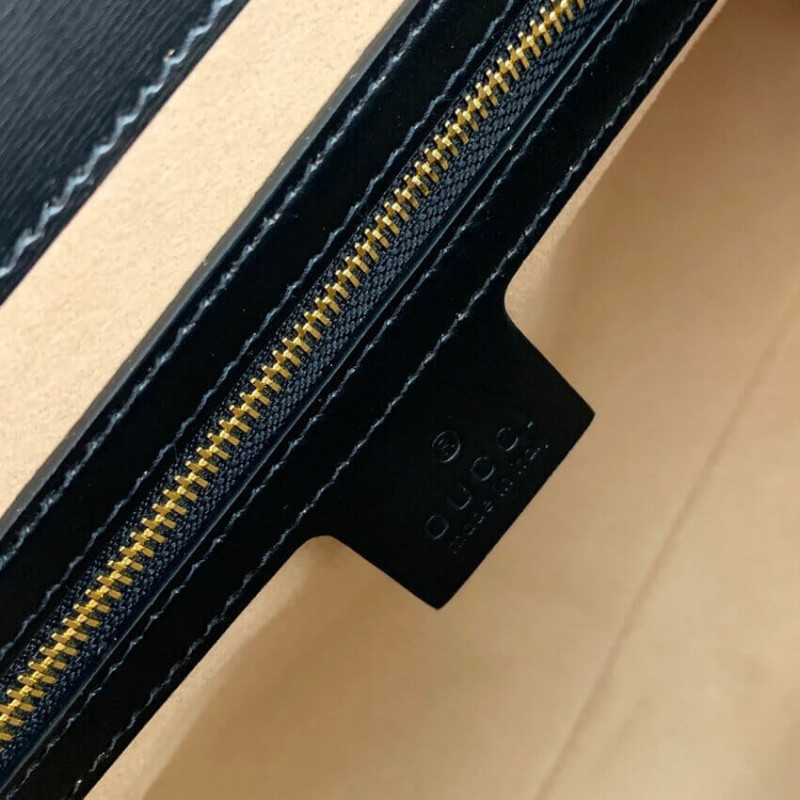 Replica Gucci Jackie 1961 Medium Tote Bag In Black Leather 649016