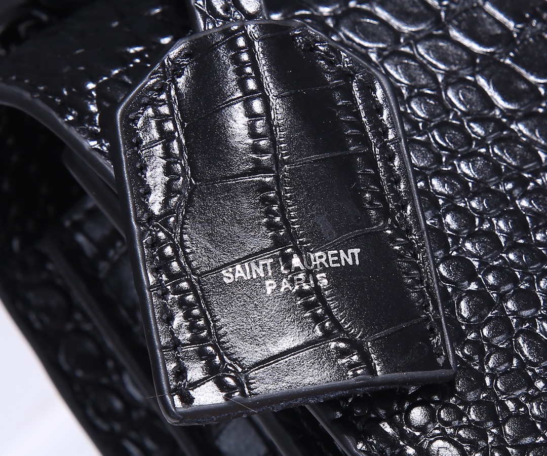 Replica Ysl Sunset Medium In Crocodile Embossed Shiny Leather 1737
